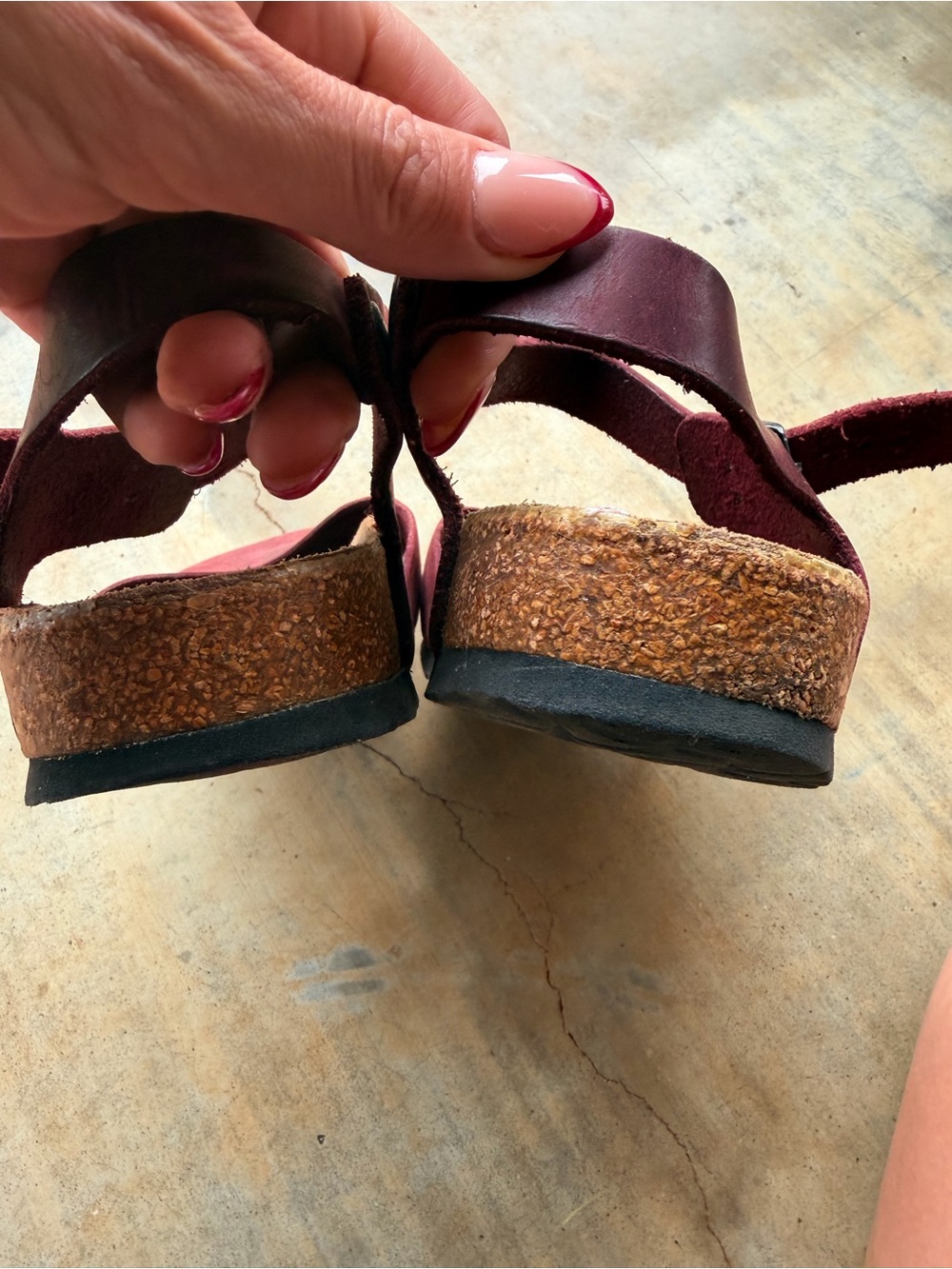 Birkenstock 40 100% Leather Zinfandel Messina Sandals Rare - Picture 4 of 5